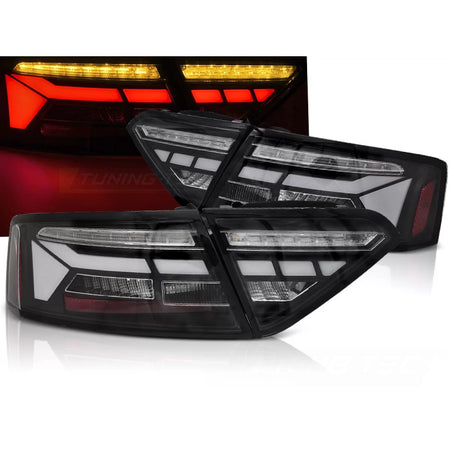 Fanali Posteriori LED Neri Sequenziali per Audi A5 11-16