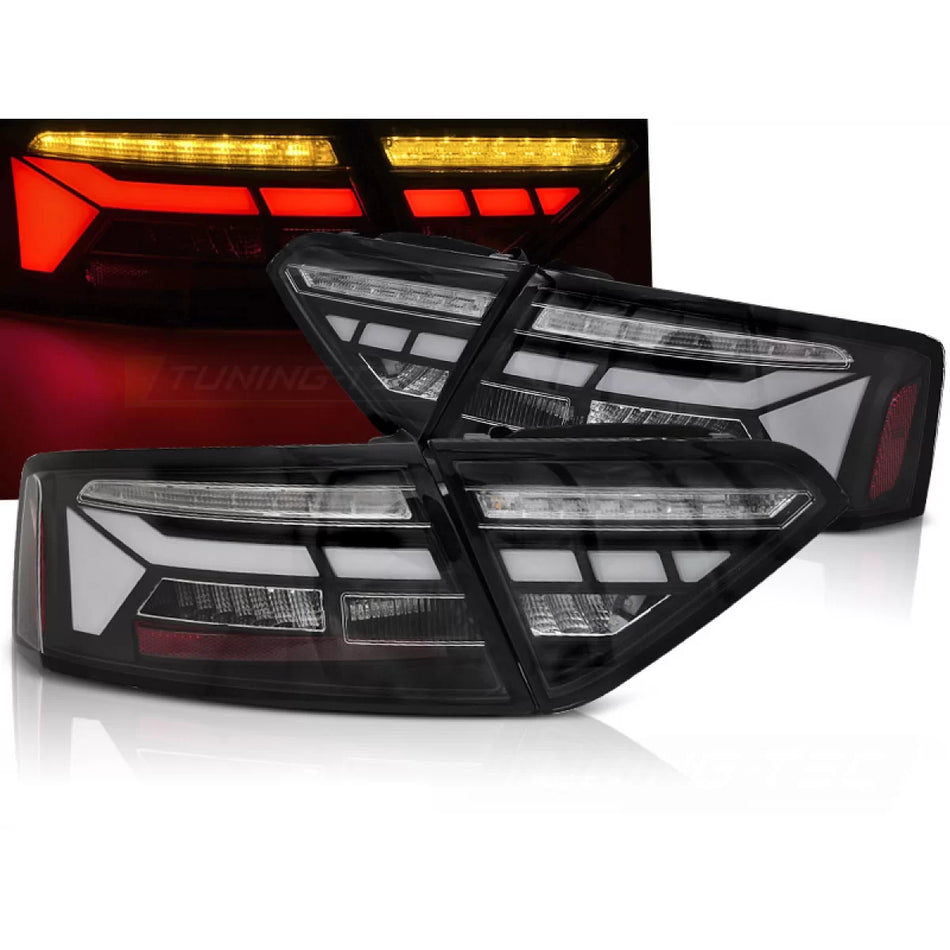 Fanali Posteriori LED Neri Sequenziali per Audi A5 11-16