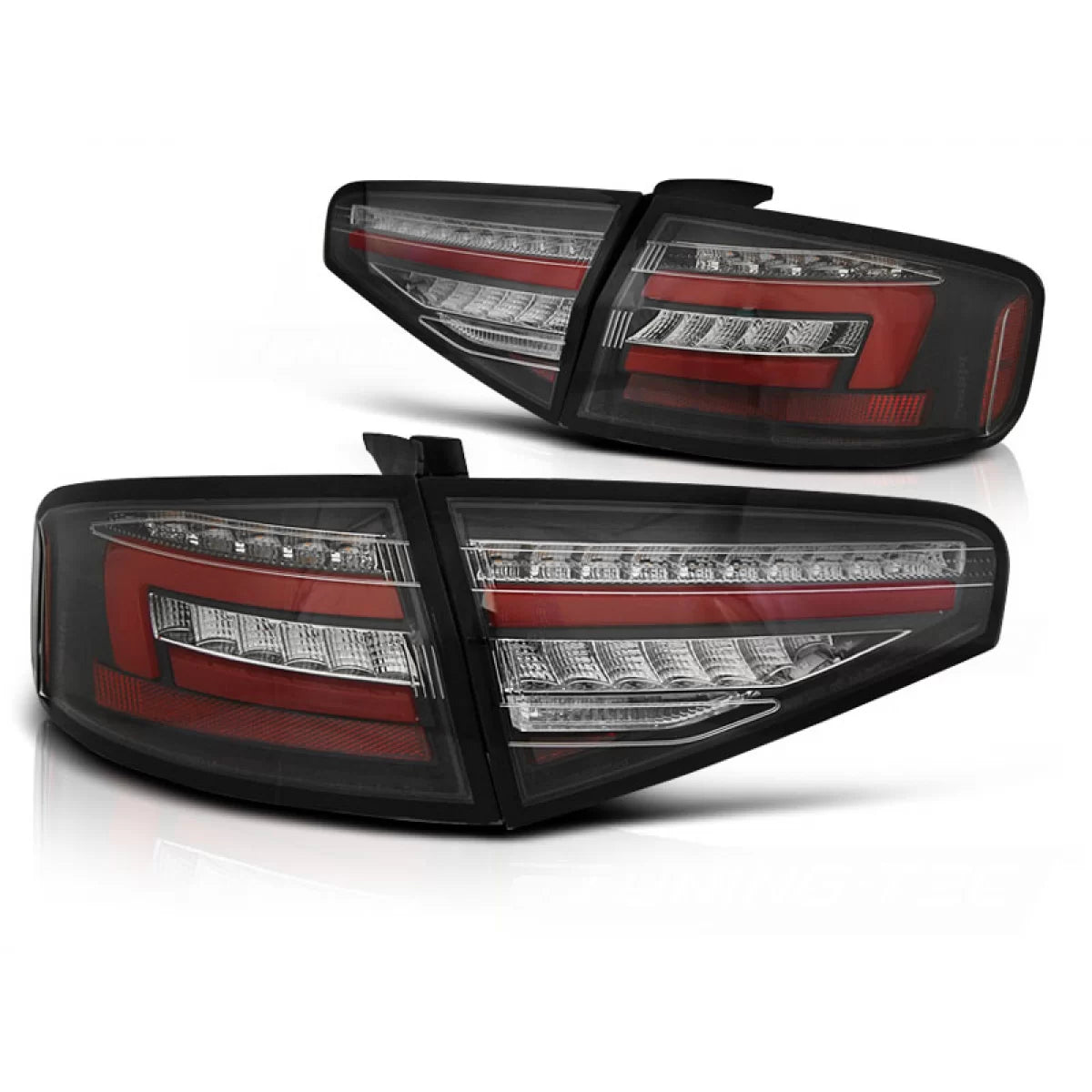 Fanali Posteriori LED Neri Sequenziali per Audi A4 B8 Berlina 12-15 OEM