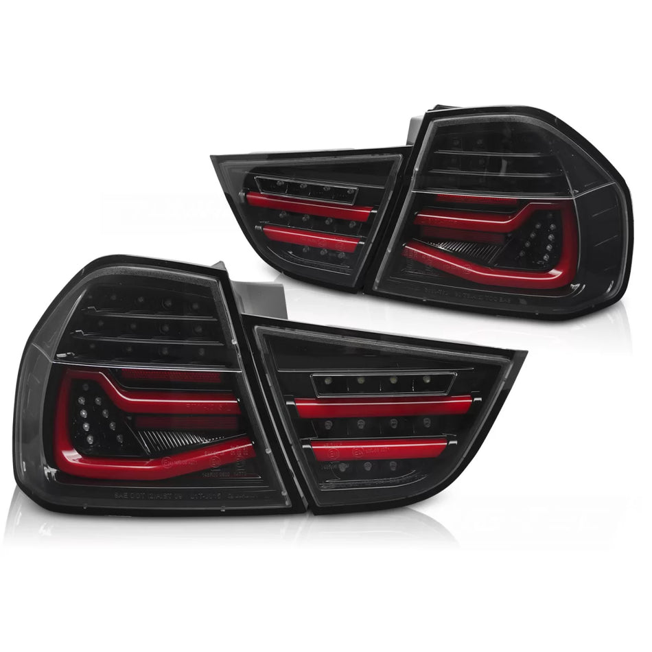 Fanali Posteriori LED Neri Sequenziali per BMW E90 09-11