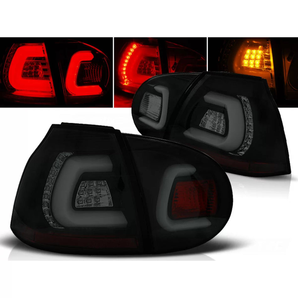 Fanali Posteriori LED Neri Fumé per Volkswagen Golf 5 10.03-09