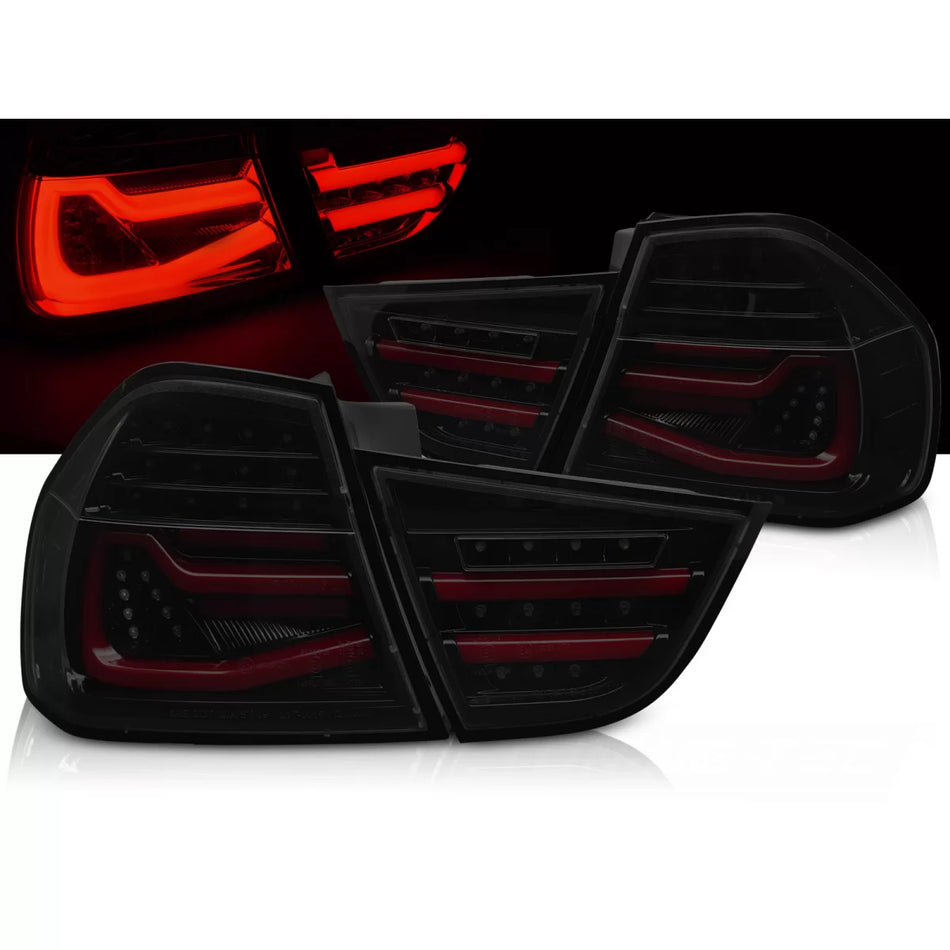 Fanali Posteriori LED Neri Fumo Sequenziali per BMW E90 09-11