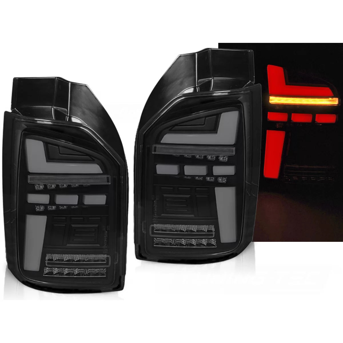 Fanali Posteriori LED Barra Nera Fumo Sequenziale per VW T6 15-19 OEM Lampadina