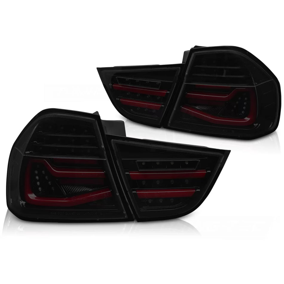 Fanali Posteriori LED Neri Fumo Sequenziali per BMW E90 09-11