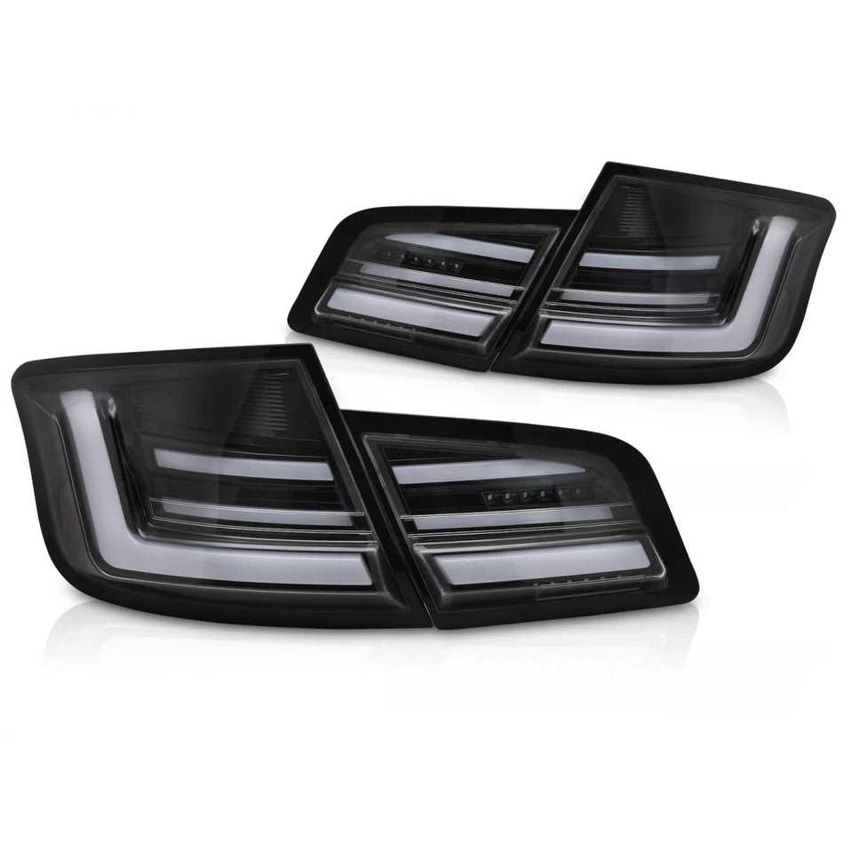 Fanali Posteriori LED Neri Lucidi Sequenziali per BMW F10 2010-2013
