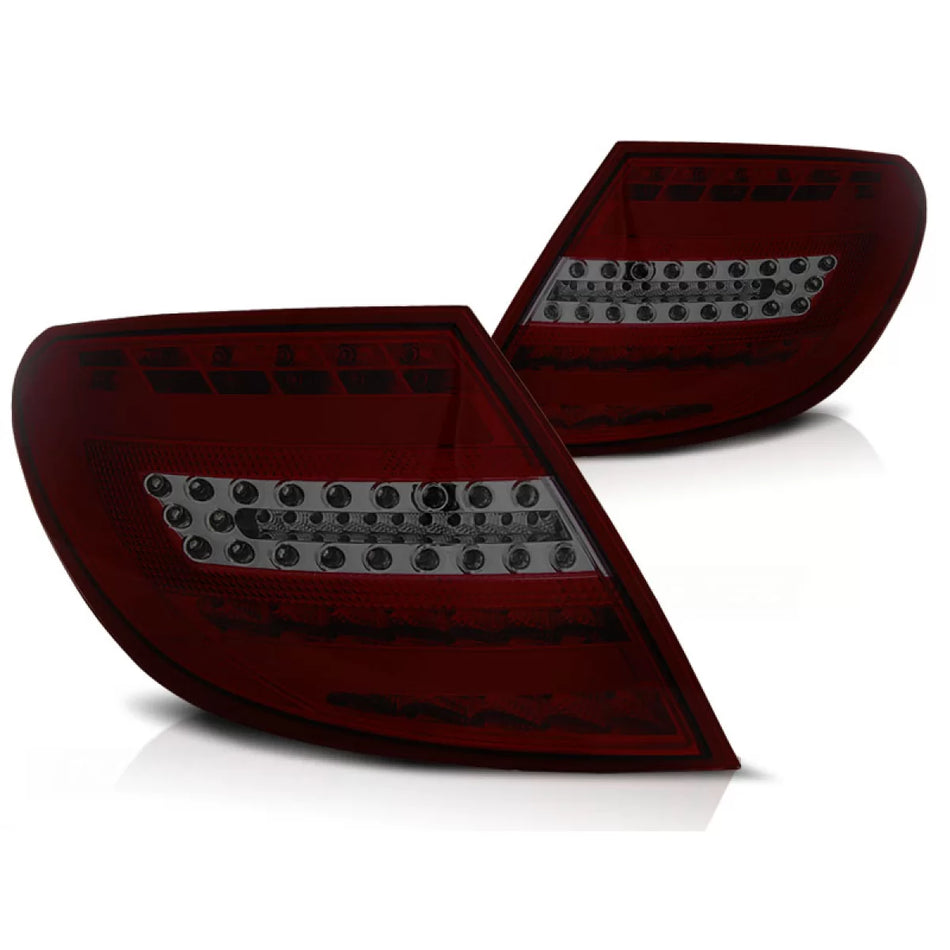 Fanali Posteriori LED Rossi Fumé per Mercedes C-klasa W204 07-10 Berlina