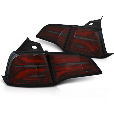 Fanali Posteriori LED Rossi Fumo per Tesla Model 3 17-23 Model Y
