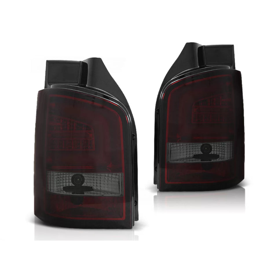 Fanali Posteriori LED Bar Rosso Fumo per Volkswagen T5 04.03-09
