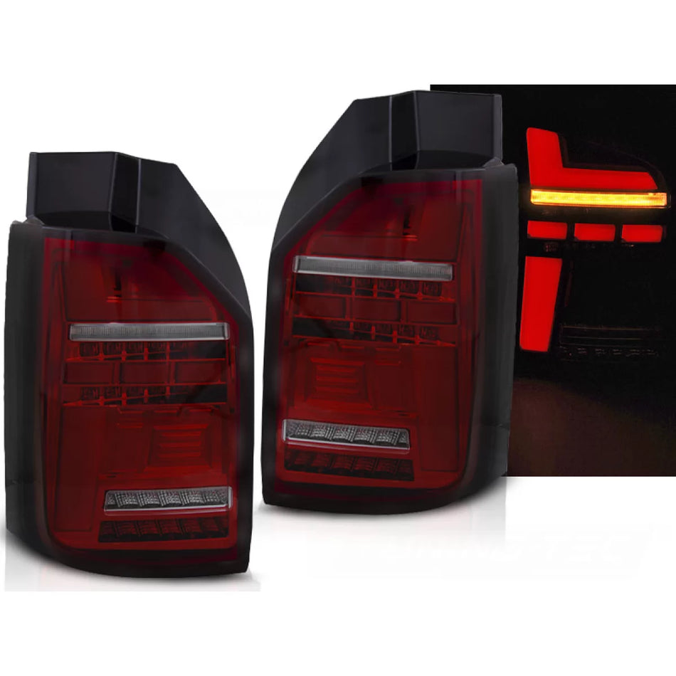 Fanali Posteriori LED Barra Rosso Fumo Sequenziale per VW T6.1 20- OEM Lampadina