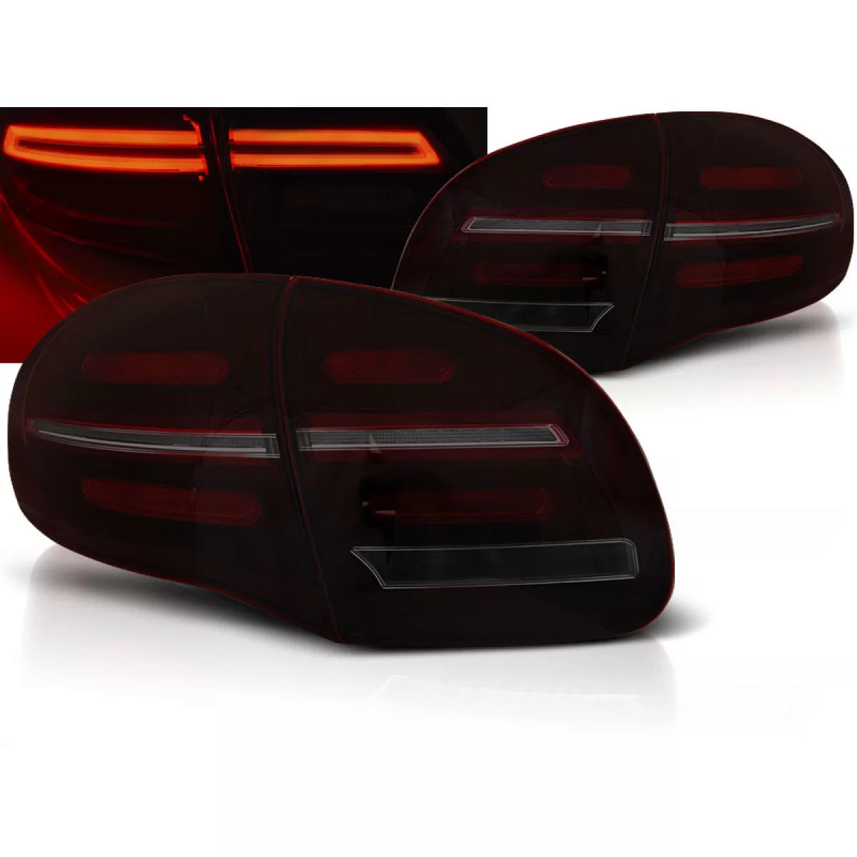 Fanali Posteriori LED Rossi Fumo Sequenziali per Porsche Cayenne 10-15