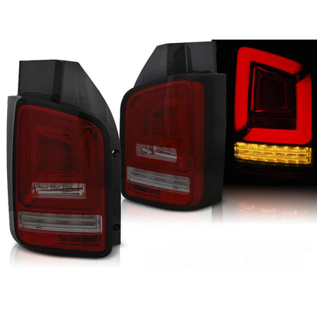 Fanali Posteriori LED Rossi Fumo Sequenziali per Volkswagen T6 15-19 Tr