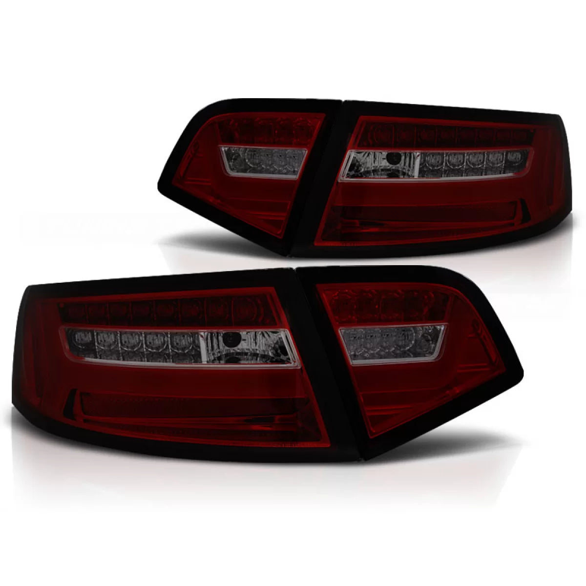 Fanali Posteriori LED Rosso Fumé Sequenziali per Audi A6 08-11 Berlina