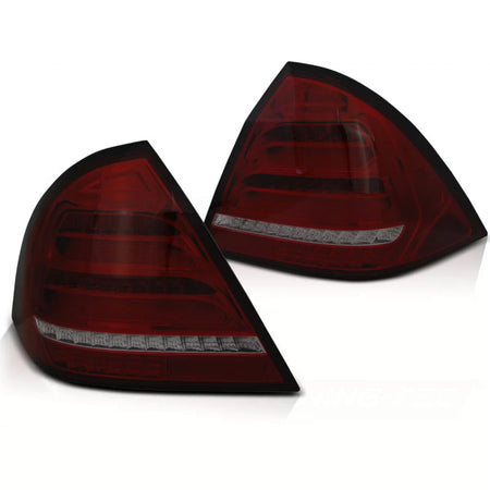 Fanali Posteriori LED Rossi Fumé Sequenziali per Mercedes W203 Berlina 00-04