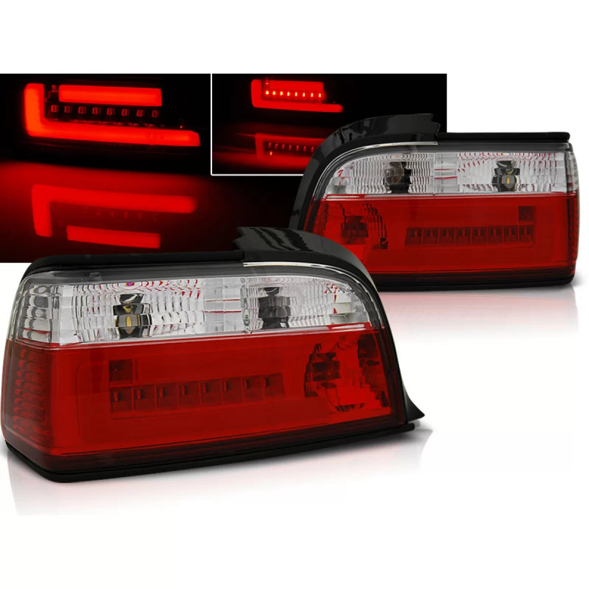 Fanali Posteriori LED Rossi Bianchi per BMW E36 12.90-08.99 C/c