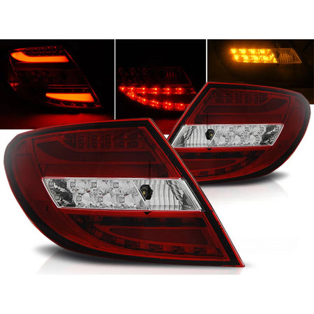 Fanali Posteriori LED Rossi Bianchi per Mercedes C-klasa W204 07-10