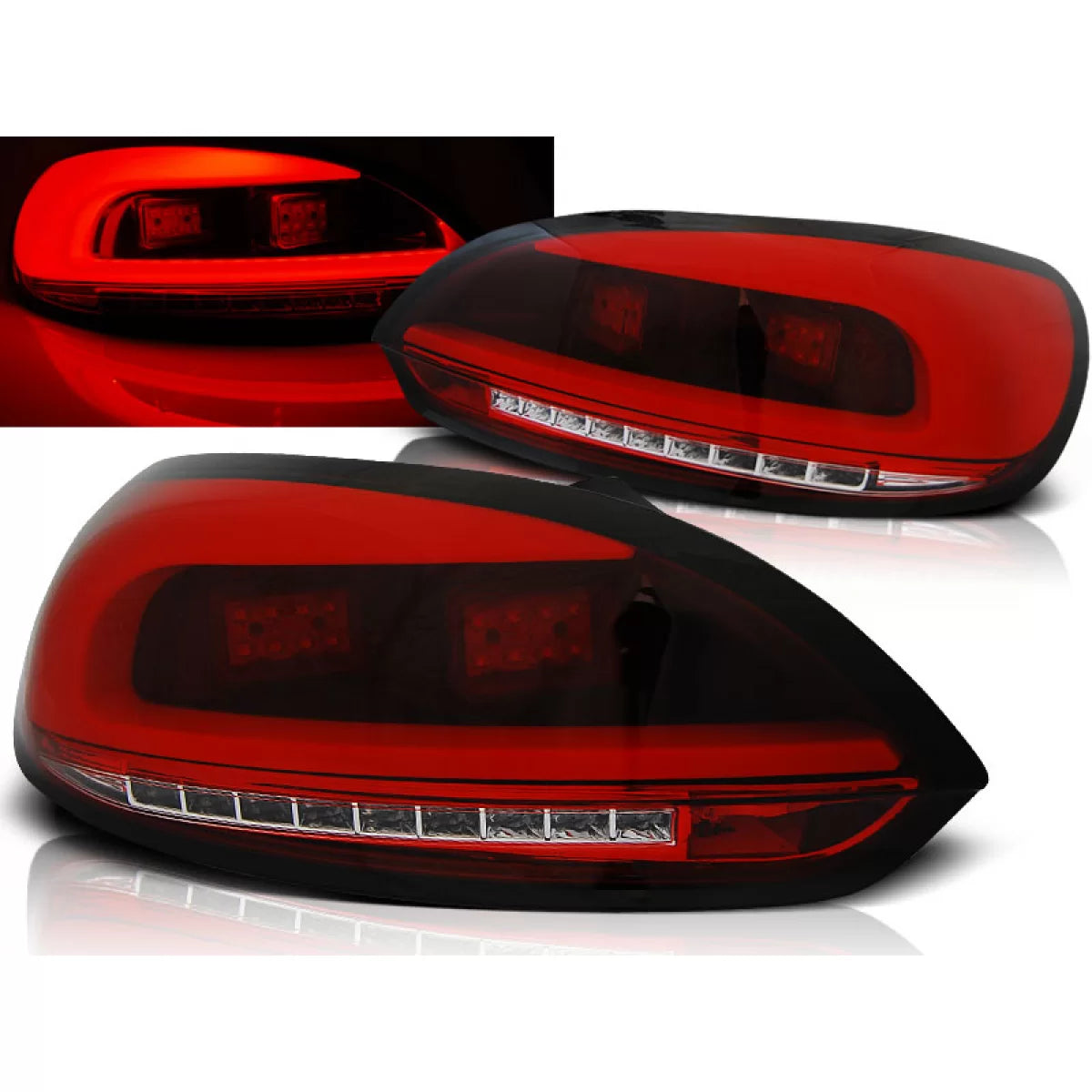 Fanali Posteriori LED Rossi Bianchi per Volkswagen Scirocco Iii 08-14