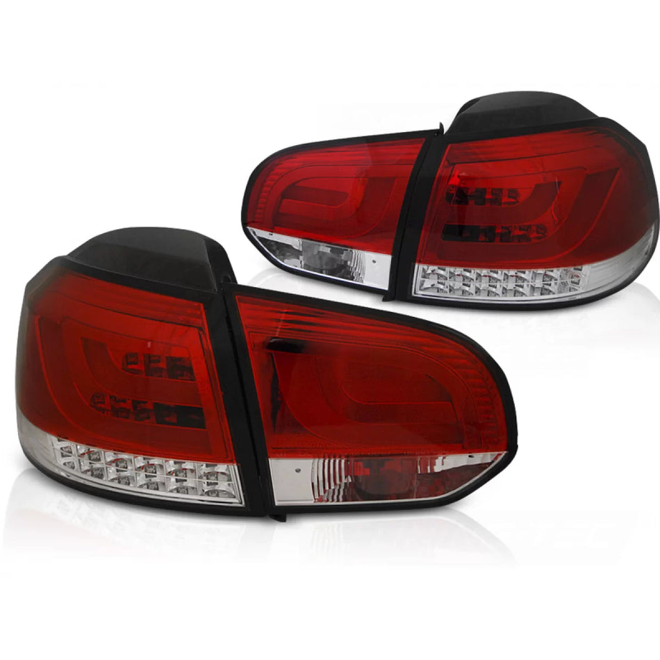 Fanali Posteriori LED Rossi Bianchi per Volkswagen Golf 6 10.08-12