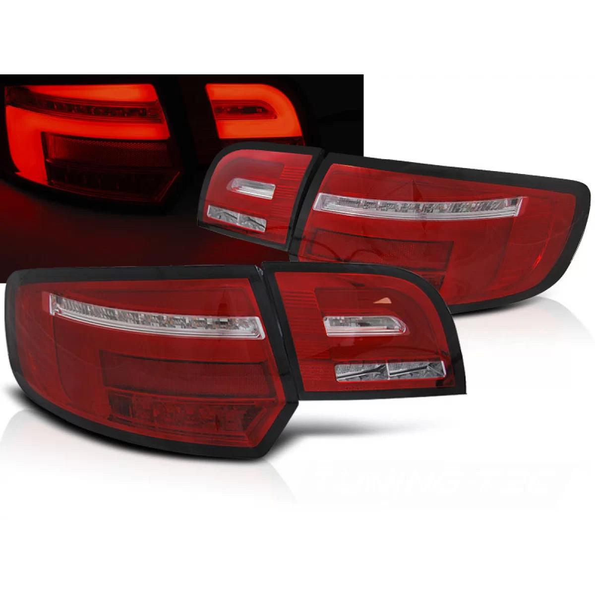 Fanali Posteriori LED Rossi Bianchi Sequenziali per Audi A3 5D 8P 03-08