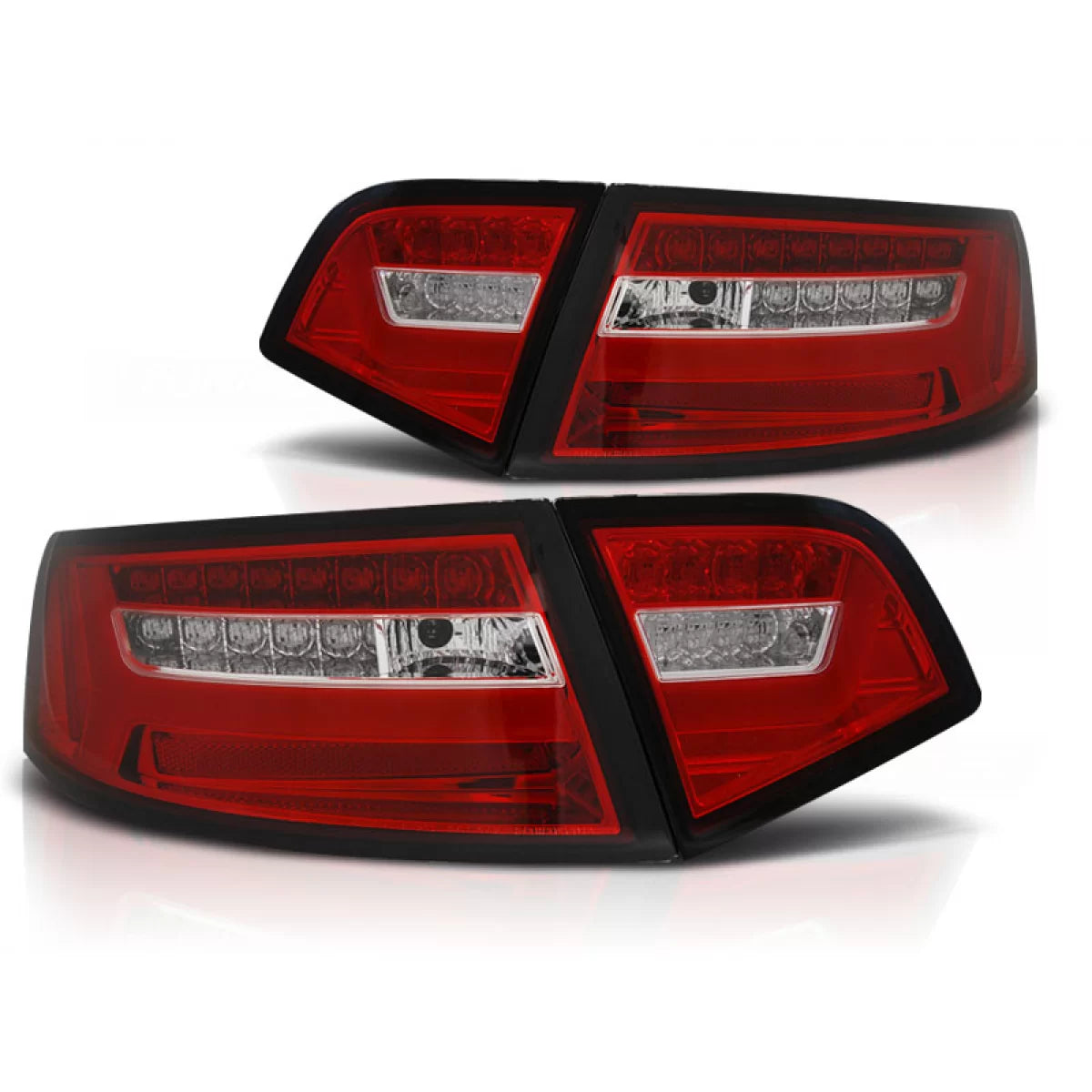 Fanali Posteriori LED Rossi Bianchi Sequenziali per Audi A6 Berlina 08-11