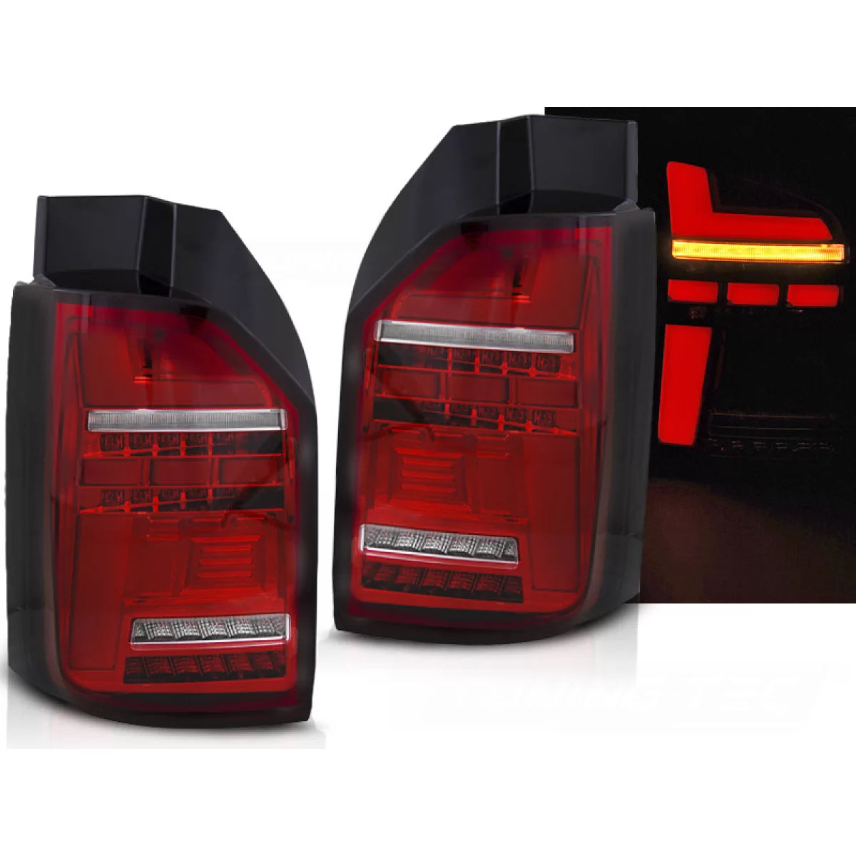 Fanali Posteriori LED Rossi Bianchi Sequenziali per Volkswagen T6 15-19 OEM