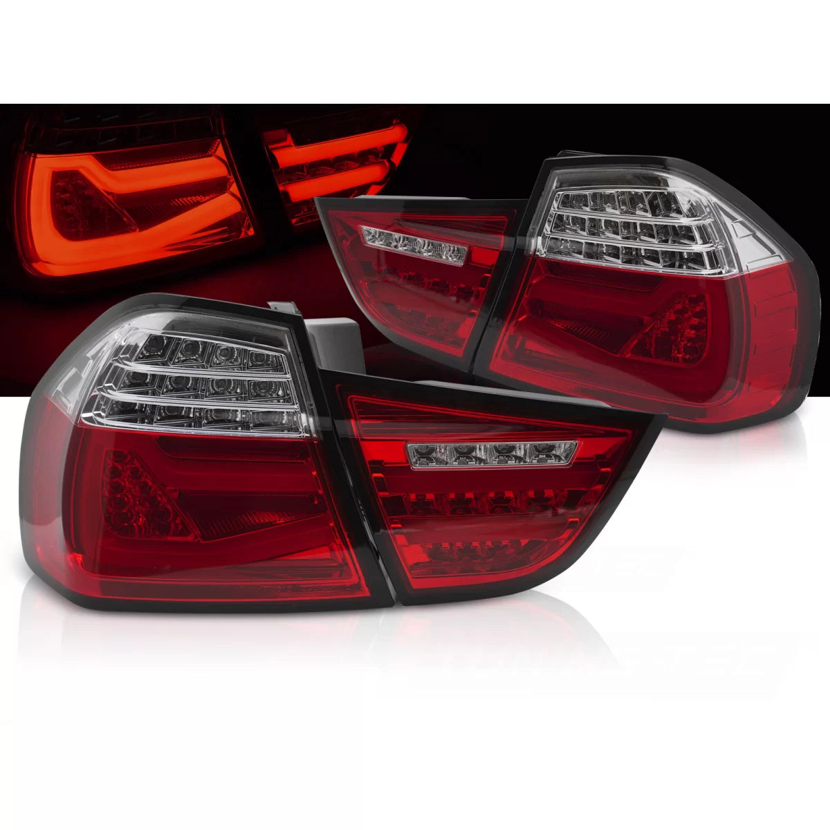 Fanali Posteriori LED Rossi Bianchi Sequenziali per BMW E90 09-11