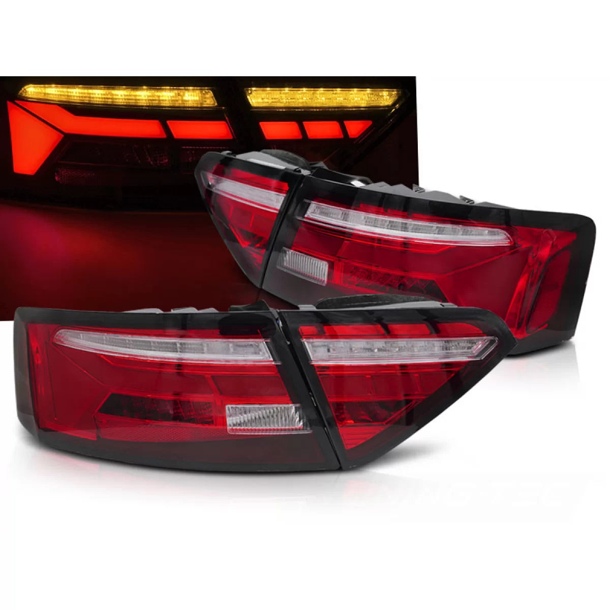 Fanali Posteriori LED Rossi Bianchi Sequenziali per Audi A5 11-16