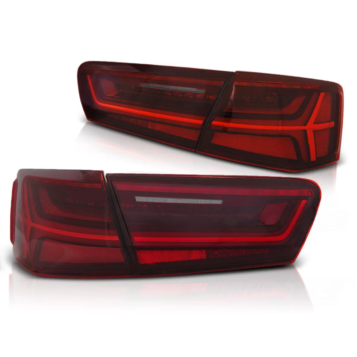 Fanali Posteriori LED Rossi Bianchi Sequenziali per Audi A6 C7 11-14 Berlina