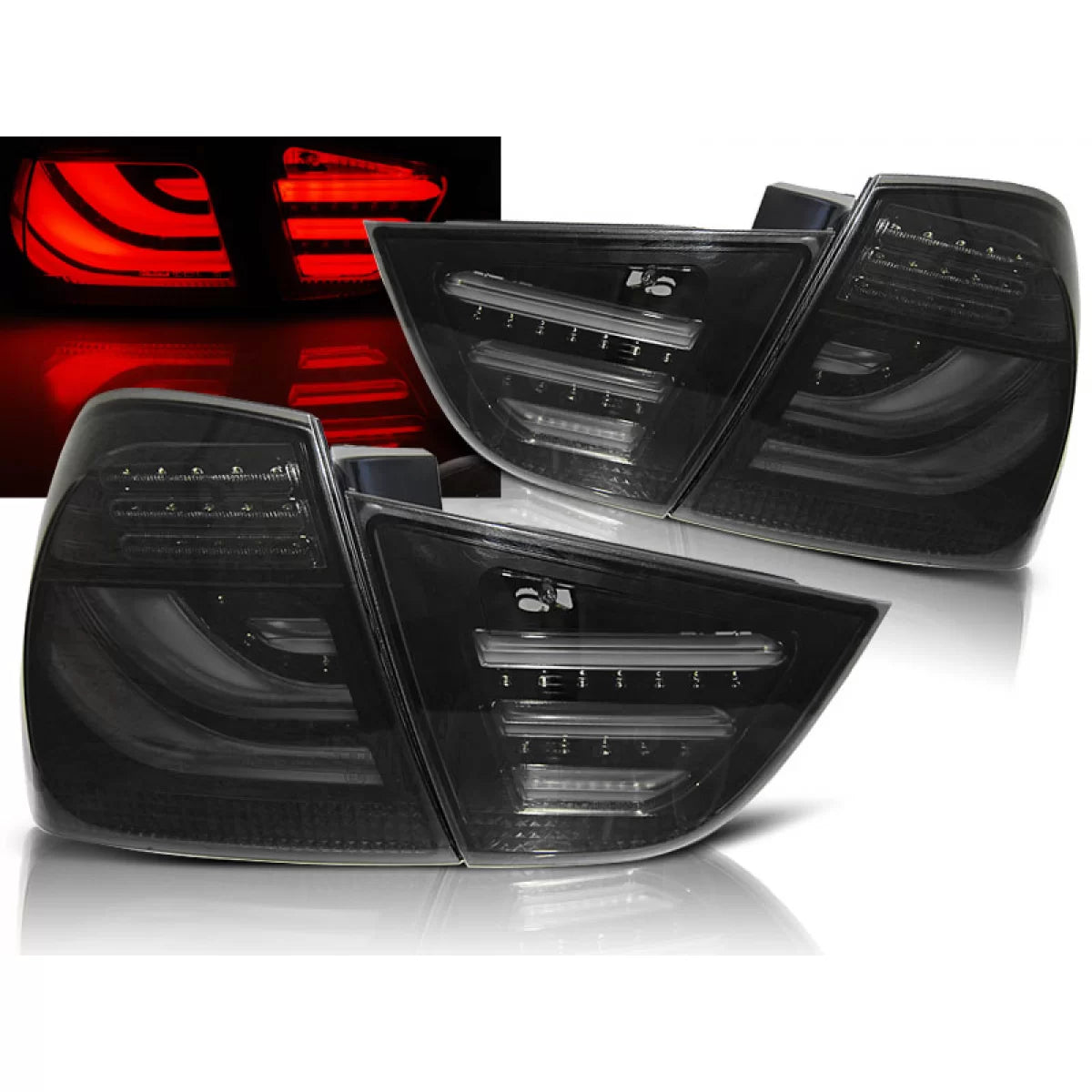Fanali Posteriori LED Fumé Neri per BMW E90 09-11
