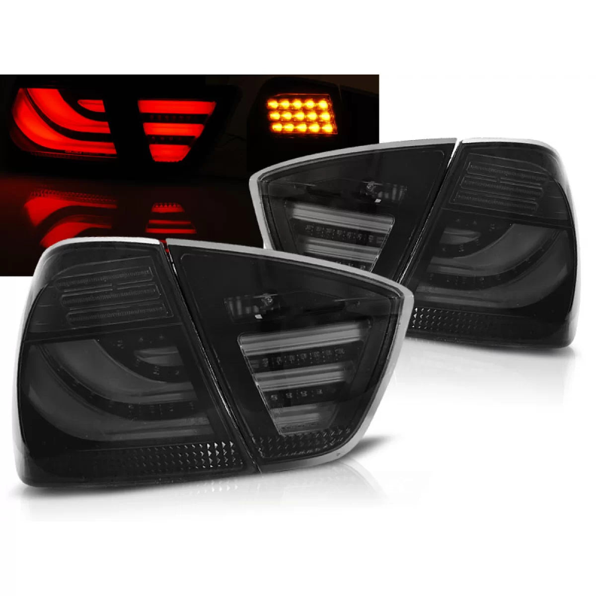 Fanali Posteriori LED Fumé Neri per BMW E90 03.05-08.08