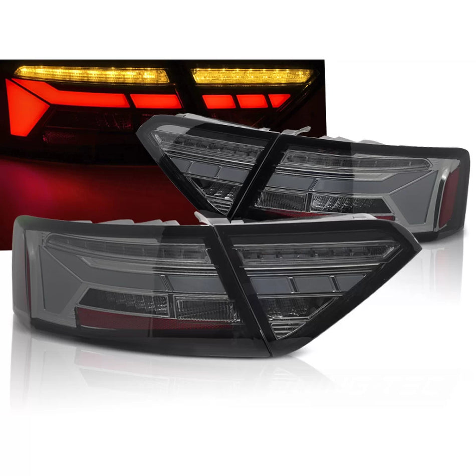 Fanali Posteriori LED Barra Fumé Sequenziali per Audi A5 11-16