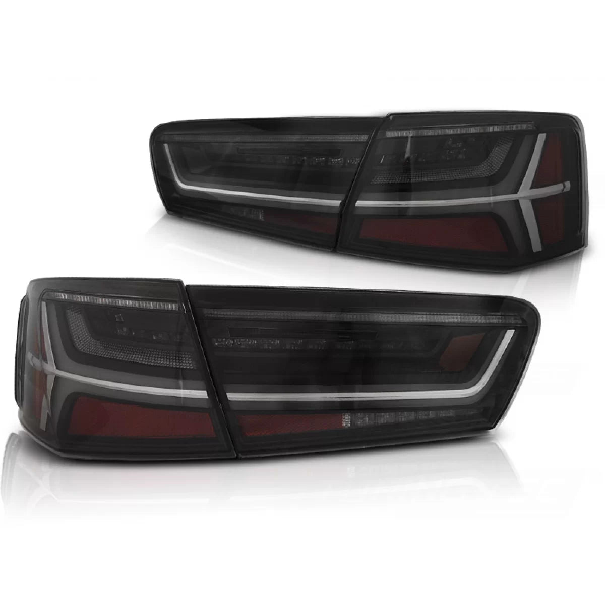 Fanali Posteriori LED Barra Fumé Sequenziali per Audi A6 C7 11-14 Berlina