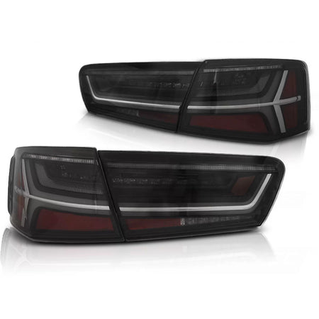 Fanali Posteriori LED Barra Fumé Sequenziali per Audi A6 C7 11-14 Berlina
