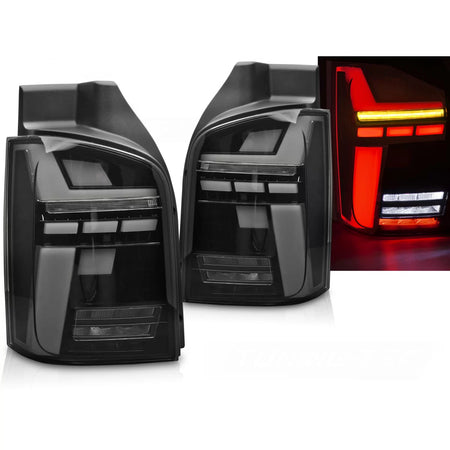 Fanali Posteriori LED Barra Fumé Sequenziali per VW T5 04.03-09 10-15