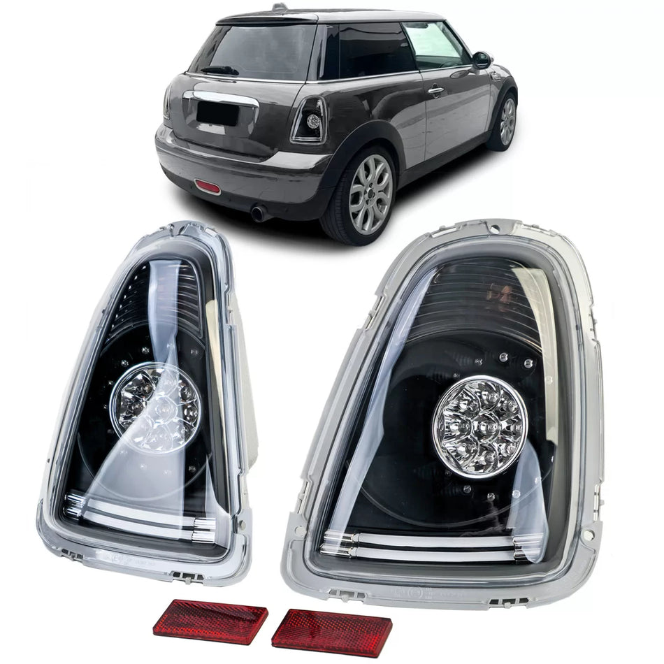 Fanali Posteriori LED Vetro Trasparente Neri per Mini Cooper R56 2006-2010