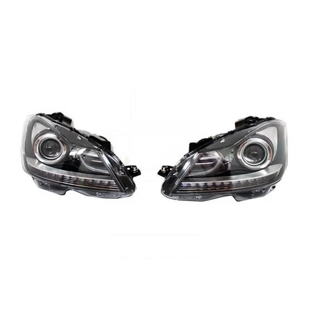 Fari LED Diurni Bi-xenon Anteriori per Mercedes Classe C W204 2011-2014 Facelift