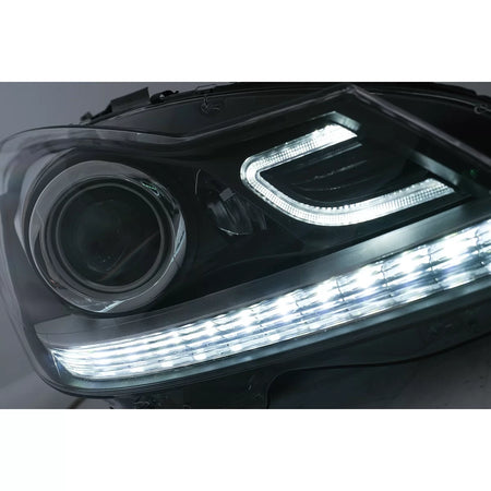 Fari LED Luci Diurne con Frecce Dinamiche per Mercedes Classe C W204 S204