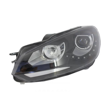 Fari Luci Diurne LED Anteriori Neri per Volkswagen Golf 6 Vi 2008-2012