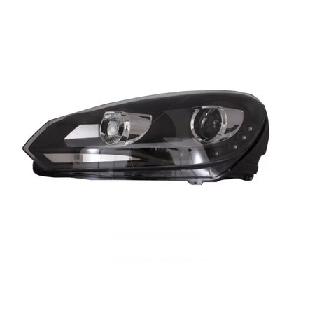 Fari Luci Diurne LED Anteriori Neri per Volkswagen Golf 6 Vi 2008-2012