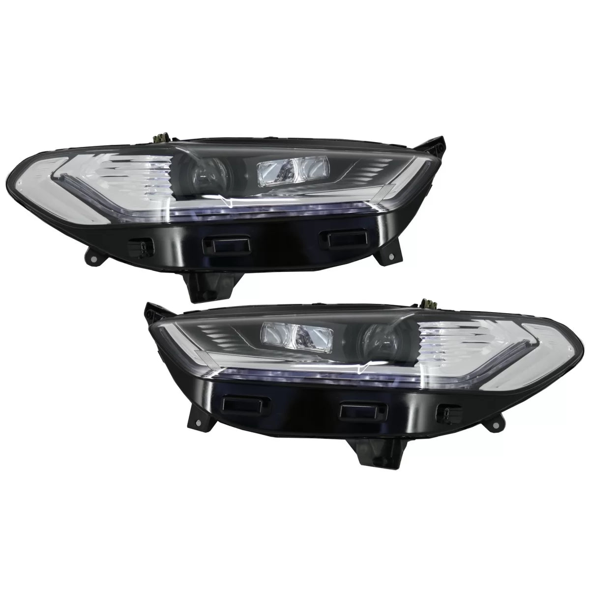 Fari LED Diurni Xenon Look con Frecce Sequenziali Cromati per Ford Mondeo MK5