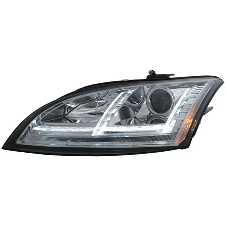 Fari LED DRL Xenon con Frecce Dinamiche Cromati per Audi Tt 8J 2006-2010 LHD