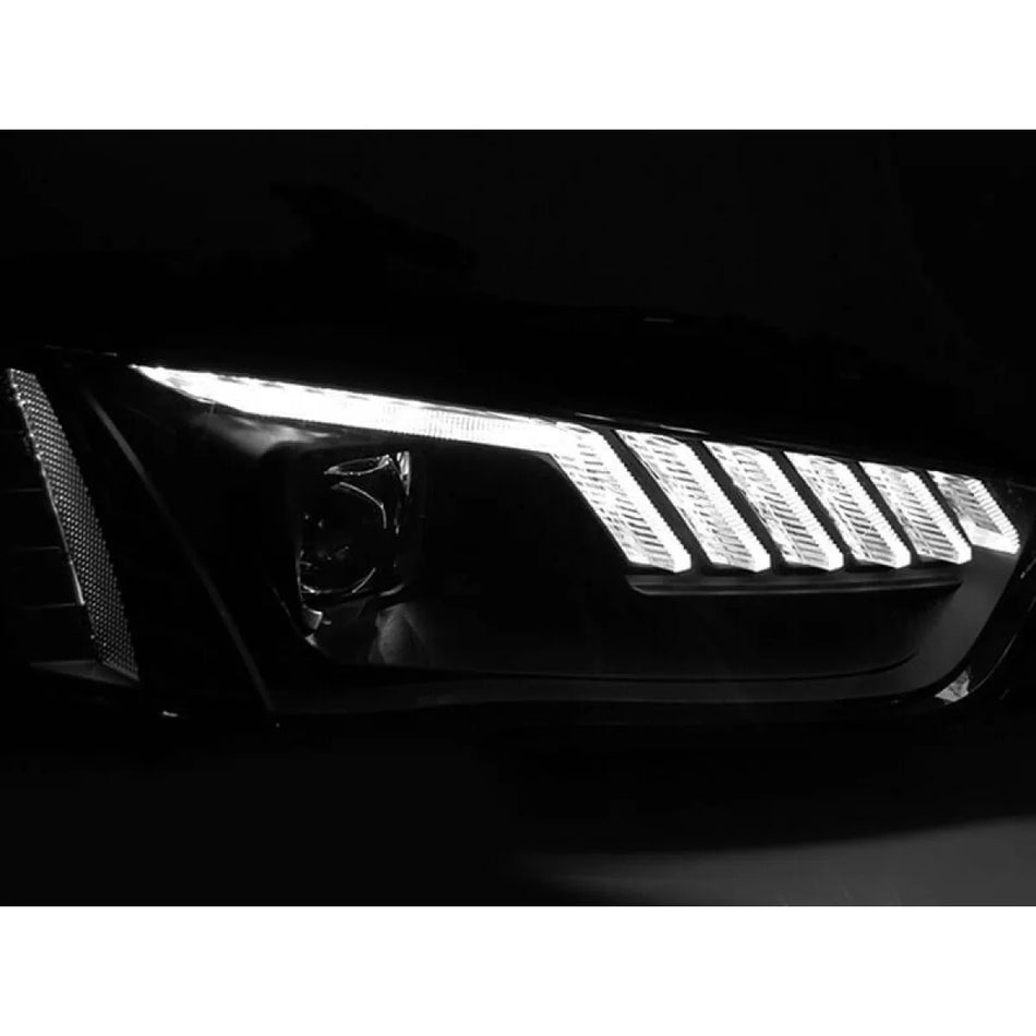 Fari LED Anteriori con Frecce Dinamiche Neri per Audi A4 B8 2012-2015
