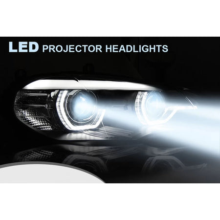 Fari LED Anteriori con Afs Base Nera Sinistro e Destro per BMW X5 E70 2007-2013