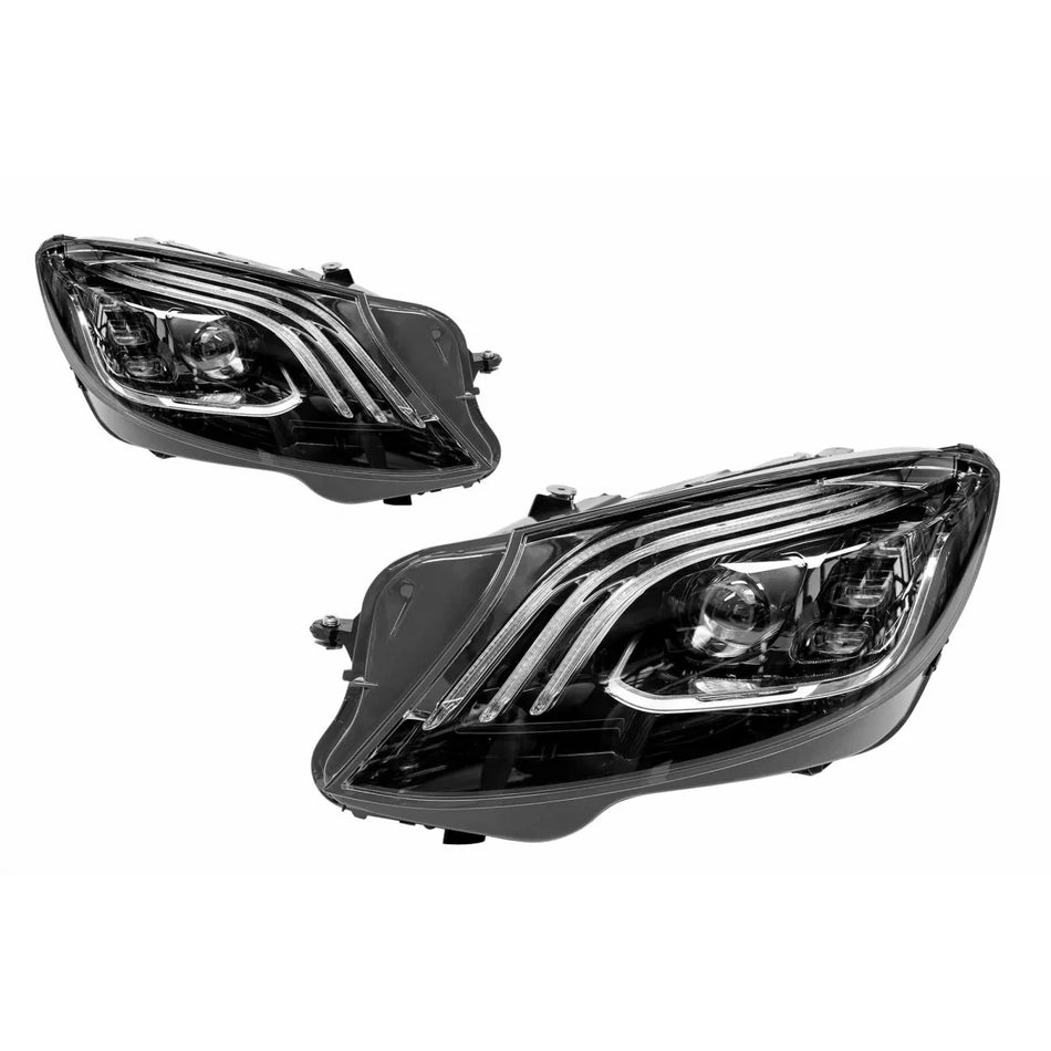 Fari Anteriori LED Tuning Kit Nero per Mercedes Classe S W222 2013-2017 Dx Sx