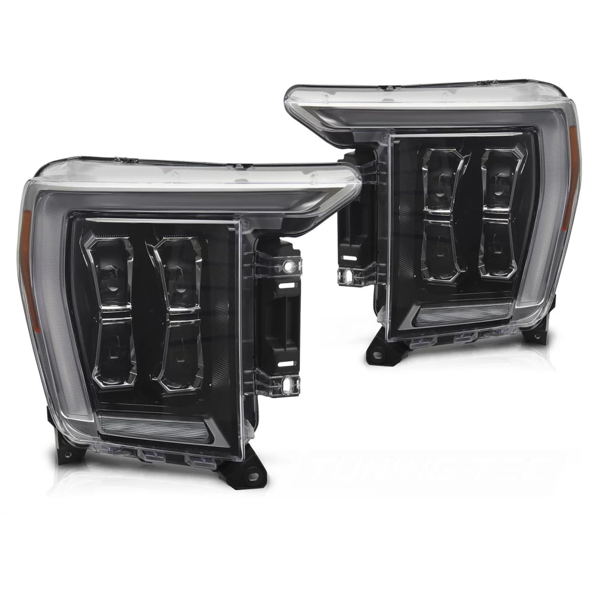 Fari Anteriori LED Neri per Ford F150 MK14 2020-2023