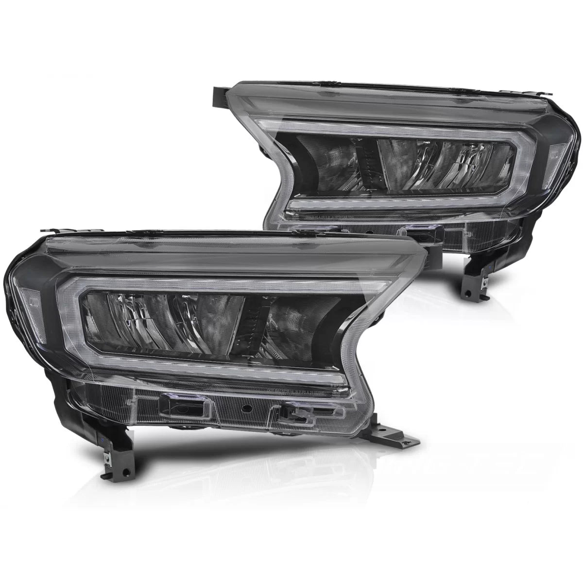 Fari Anteriori LED Neri per Ford Ranger V 2016-2022