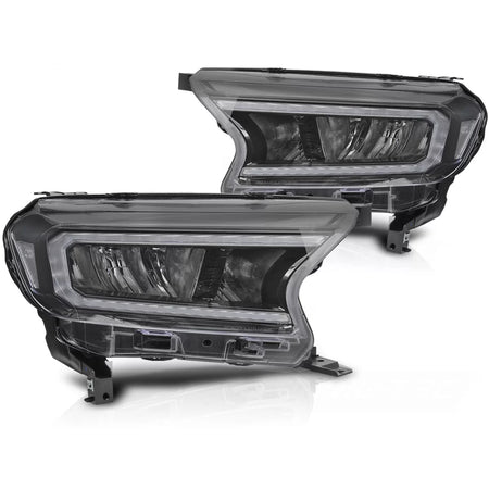 Fari Anteriori LED Neri per Ford Ranger V 2016-2022