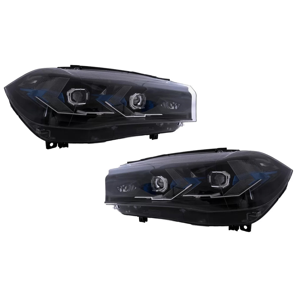 Fari LED Anteriori Conversione Design G05 Nero per BMW X5 F15 2013-2018 LHD