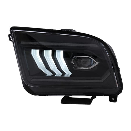 Fari LED con Frecce Dinamiche Nere per Ford Mustang V Pre-facelift 2005-2009 LHD