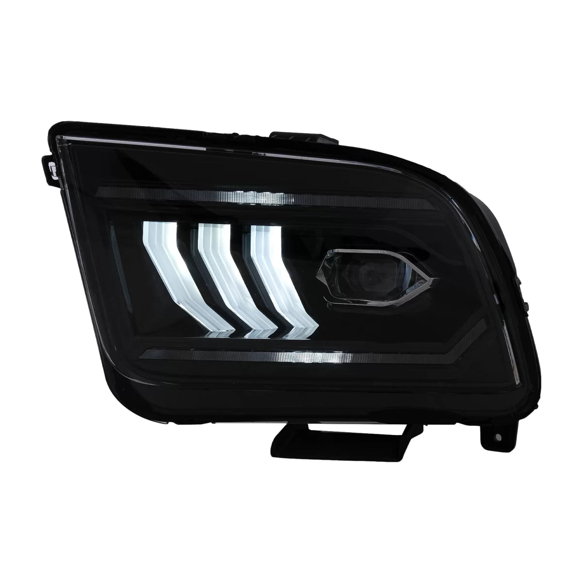 Fari LED con Frecce Dinamiche Nere per Ford Mustang V Pre-facelift 2005-2009 LHD