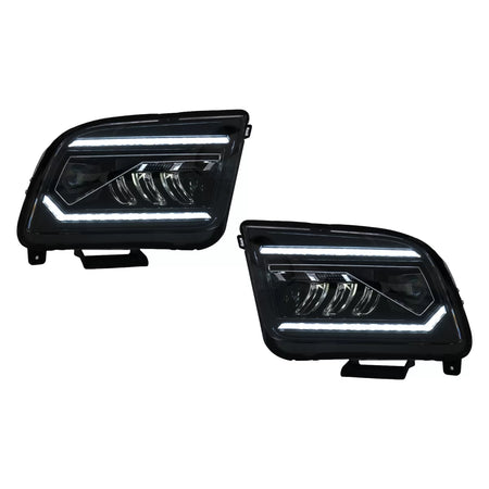Fari LED Anteriore con Frecce Sequenziali Neri per Ford Mustang V 2005-2009 LHD